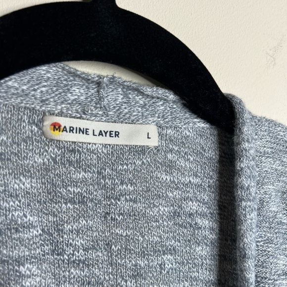 Marine Layer Nantucket long lightweight open knit cardigan Large - Picture 5 of 10